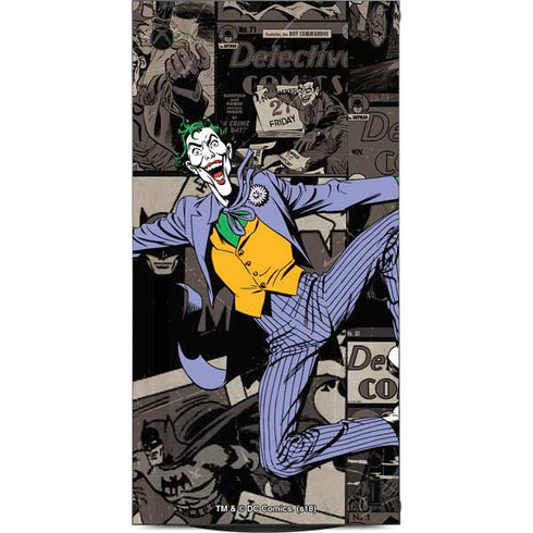 DC Comics The Joker Vintage Action pose pattern XBox Series X Digital Edition Console Skin